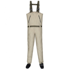 Solid Breathable Stockingfoot Fishing Wader with Waterproof Zipper